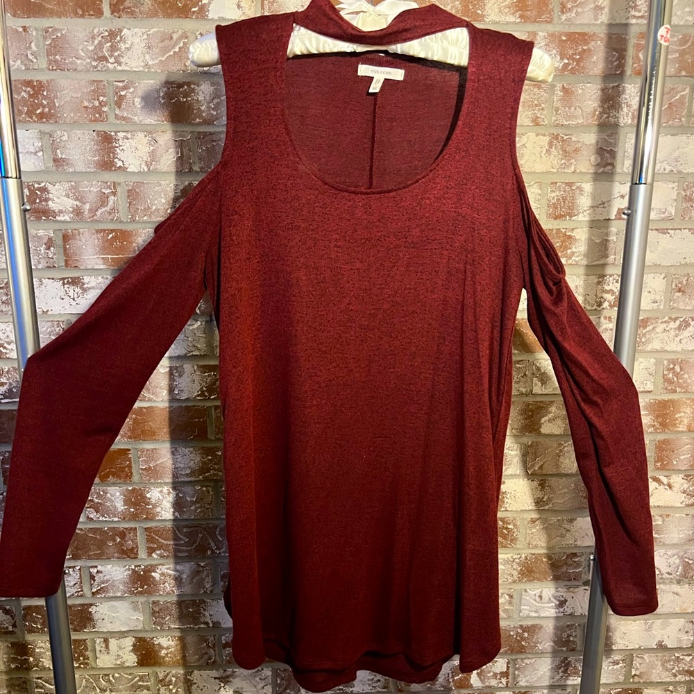 Cold shoulder sweater